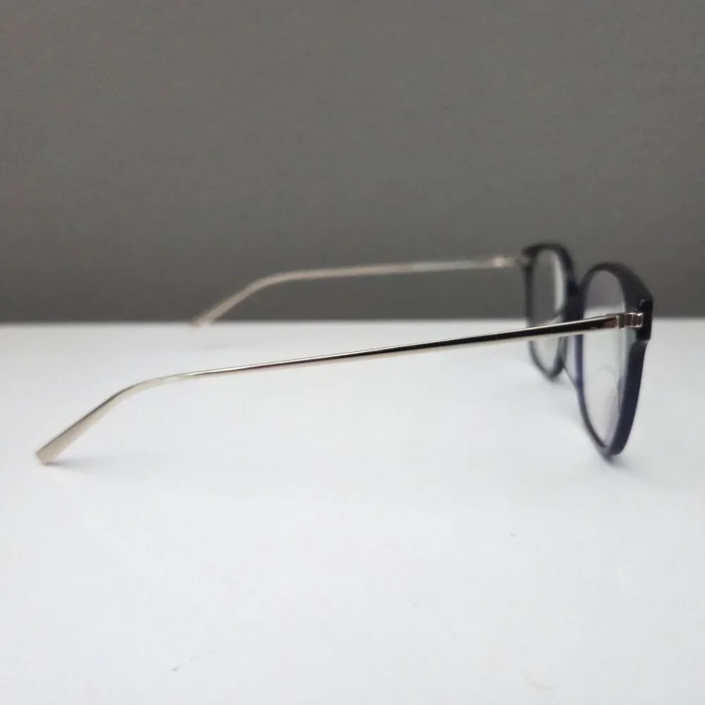Warby Parker Tilden 3355 Eyeglasses Navy Blue Gold Frame 54-18-140 Case
